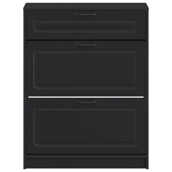 Schuhschrank UTRECHT 78 x 24 x 100 cm Holzwerkstoff Schwarz