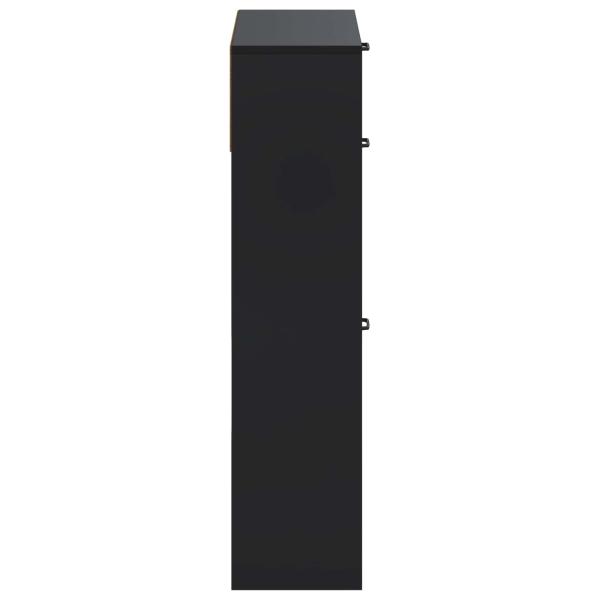 Schuhschrank UTRECHT 78 x 24 x 100 cm Holzwerkstoff Schwarz