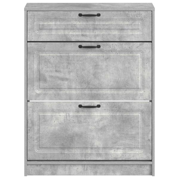 Schuhschrank UTRECHT 78 x 24 x 100 cm Holzwerkstoff Betongrau