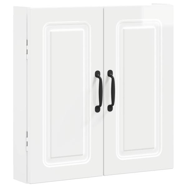 Dartboard Schrank UTRECHT Hochglanz Wei? 52,5 x 10,5 x 53,5 cm