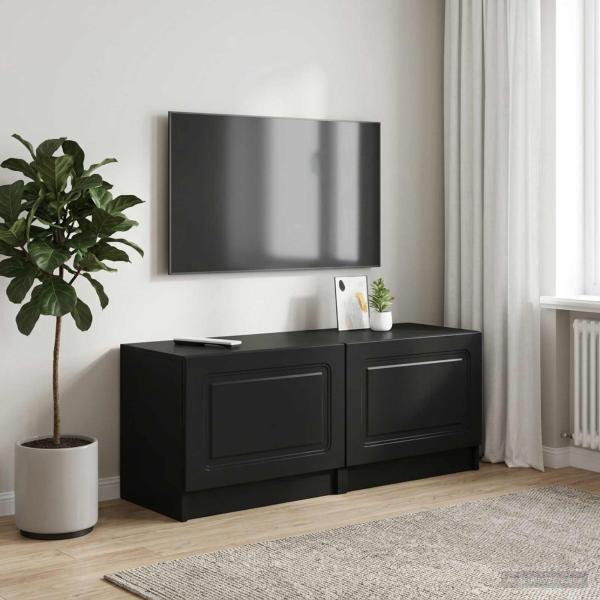 ARDEBO.de - TV-Schrank Schwarz Holzwerkstoff