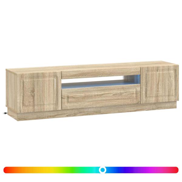 LED-TV-Schrank Sonoma-Eiche Holzwerkstoff