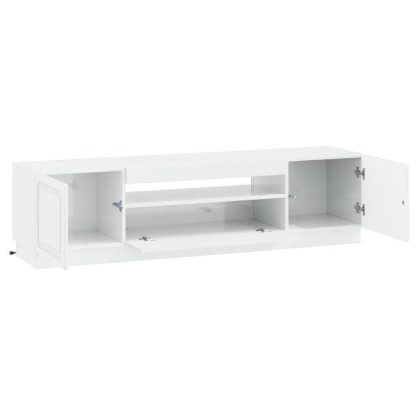 LED-TV-Schrank Hochglanz Weiß Holzwerkstoff