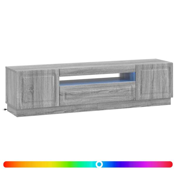 LED-TV-Schrank Sonoma-Grau Holzwerkstoff