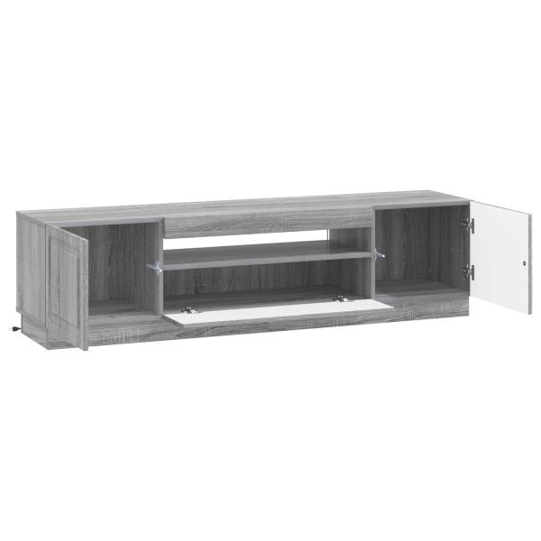 LED-TV-Schrank Sonoma-Grau Holzwerkstoff