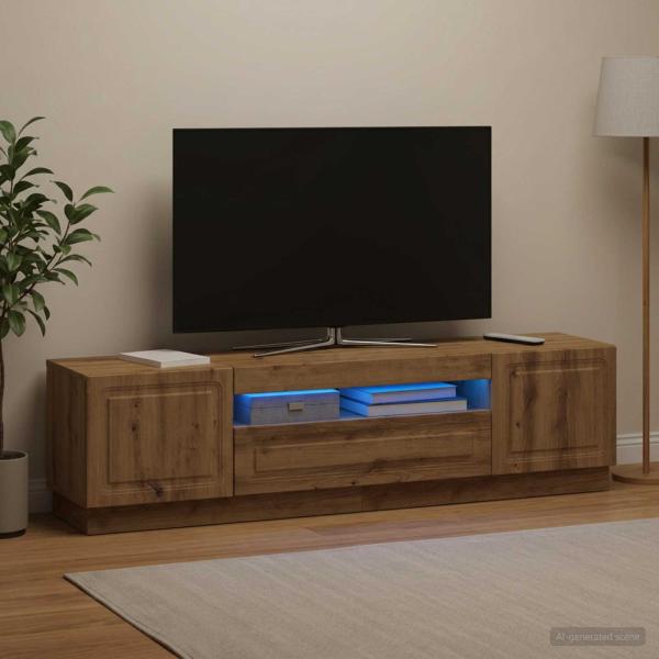 ARDEBO.de - LED-TV-Schrank Artisan-Eiche Holzwerkstoff