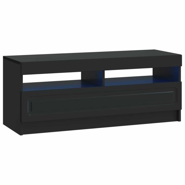 LED-TV-Schrank Schwarz Holzwerkstoff