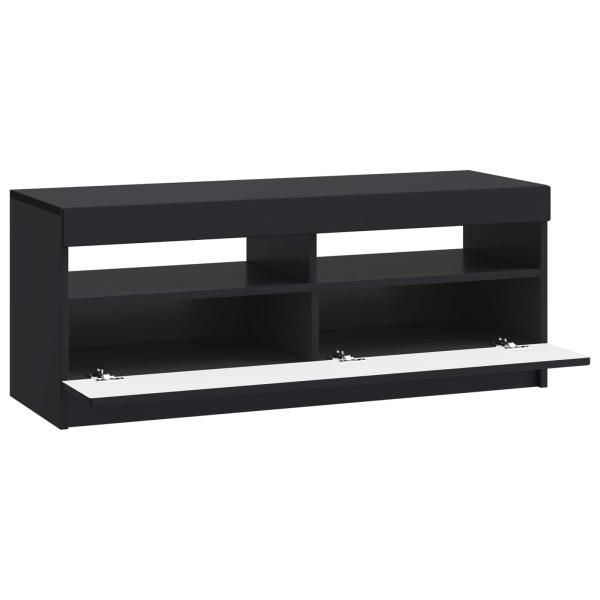 LED-TV-Schrank Schwarz Holzwerkstoff
