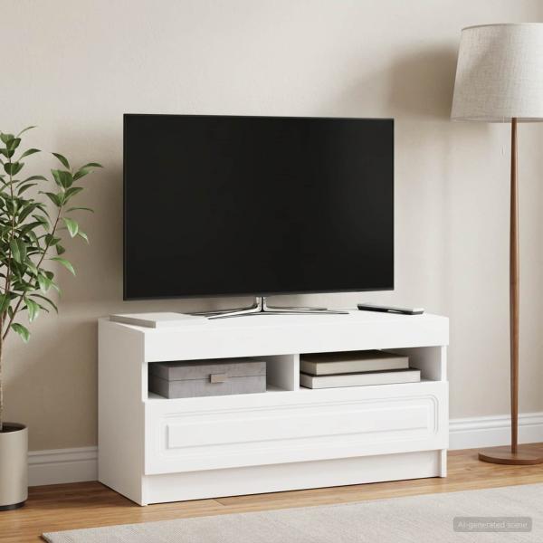 LED-TV-Schrank Weiß Holzwerkstoff