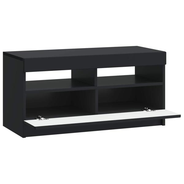 LED-TV-Schrank Schwarz Holzwerkstoff