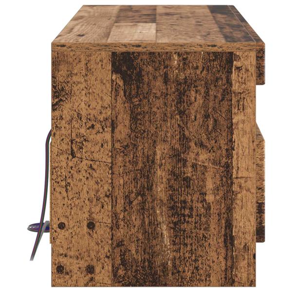 LED-TV-Schrank Altholz Holzwerkstoff