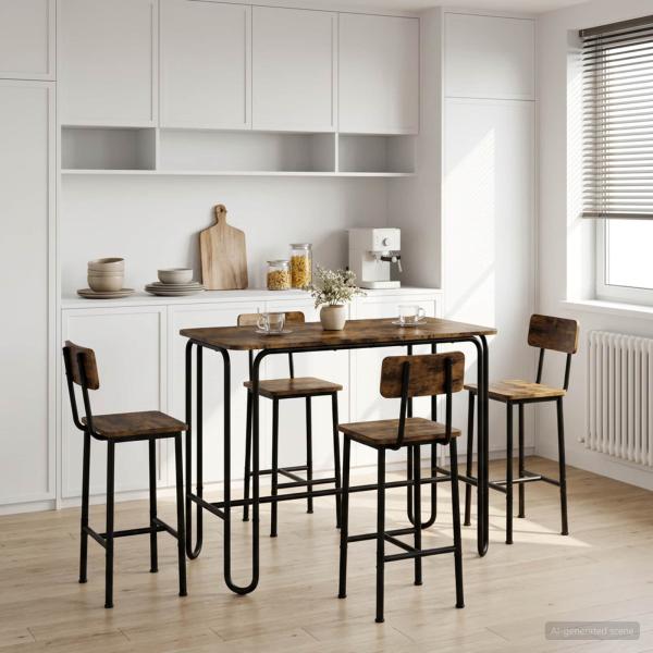 ARDEBO.de - Esstisch 100 x 50 x 75 cm Holzwerkstoff Ger?ucherte Eiche