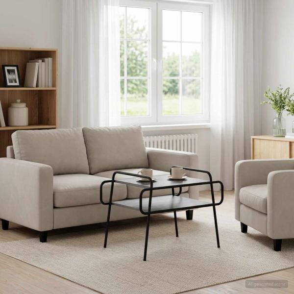 ARDEBO.de - Couchtisch Grau Sonoma 70 x 50 x 51 cm Holzwerkstoff