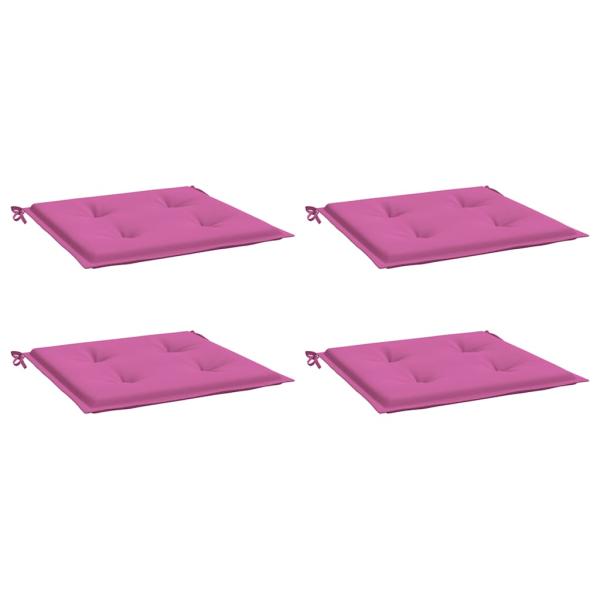 Gartenstuhl-Kissen 4 Stk. Rosa 50x50x3 cm Stoff