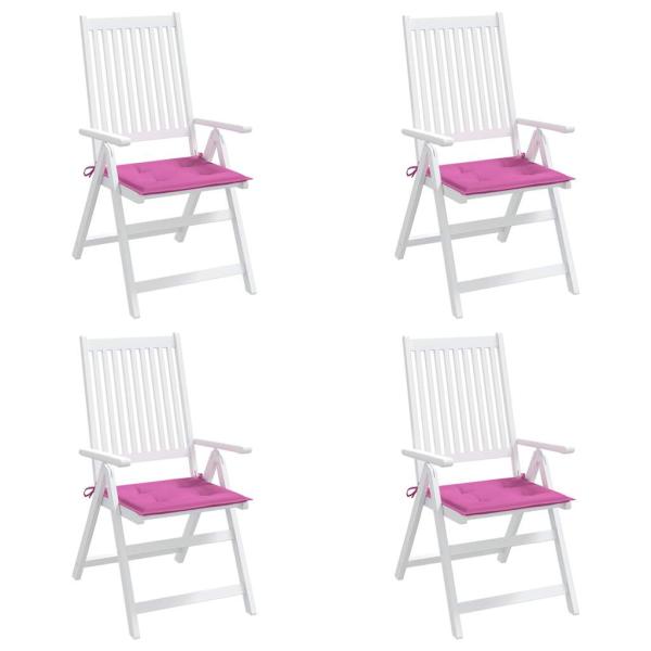 Gartenstuhl-Kissen 4 Stk. Rosa 50x50x3 cm Stoff