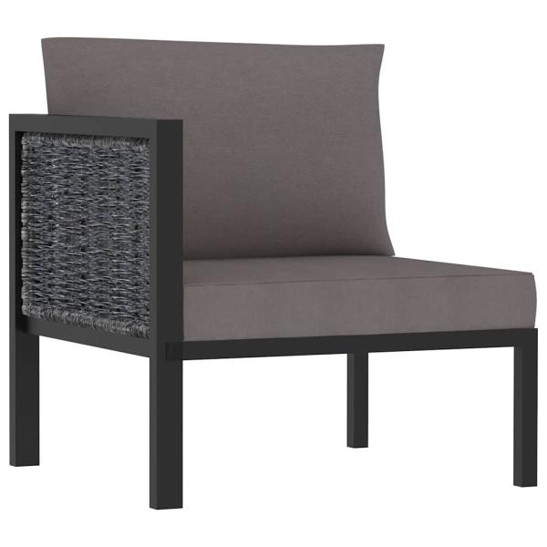 ARDEBO.de - Sofa-Eckelement mit Rechter Armlehne Poly Rattan Anthrazit
