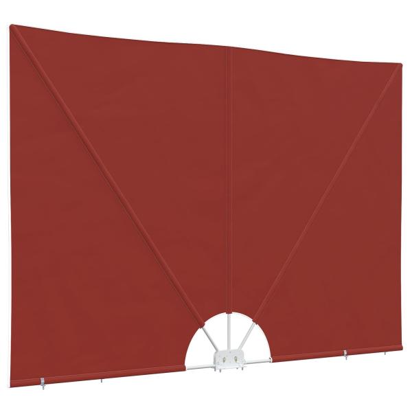 Faltbarer Terrassen-Seitenfächer Terracotta-Rot 300×150 cm