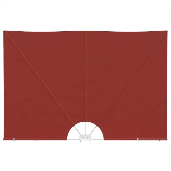 Faltbarer Terrassen-Seitenfächer Terracotta-Rot 300×150 cm