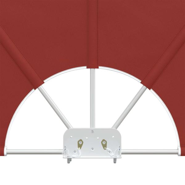 Faltbarer Terrassen-Seitenfächer Terracotta-Rot 300×150 cm