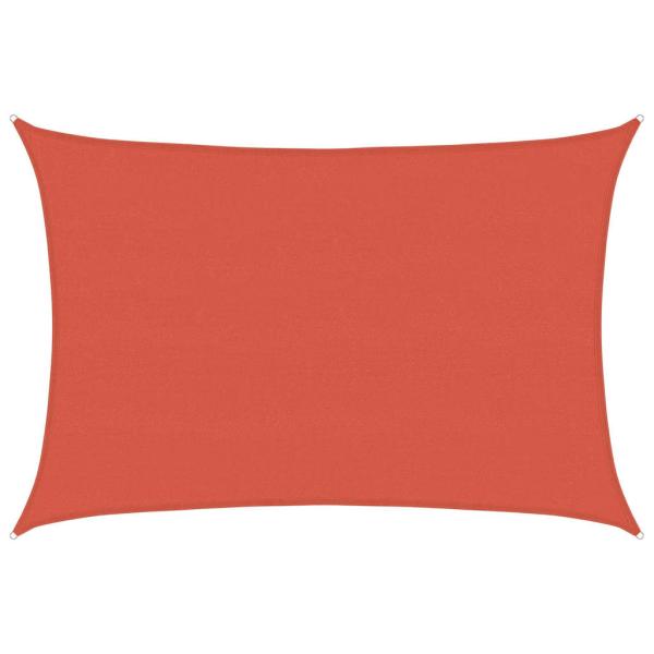 Sonnensegel 160 g/m² Terrakottarot 5x7 m HDPE