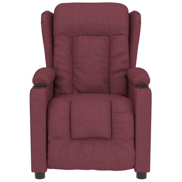 Massagesessel Weinrot Stoff