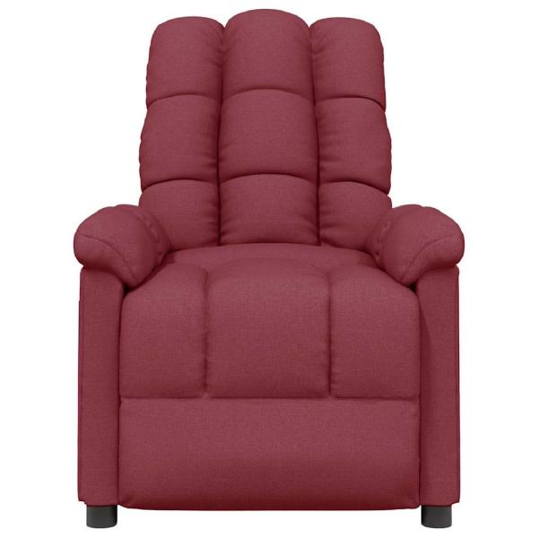 Massagesessel Weinrot Stoff