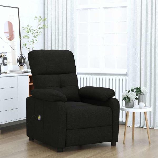 ARDEBO.de - Massagesessel Schwarz Stoff
