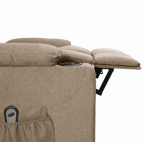 Relaxsessel Elektrisch Taupe Stoff