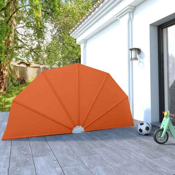ARDEBO.de - Faltbarer Terrassen-Seitenfächer Terracotta-Rot 160 cm