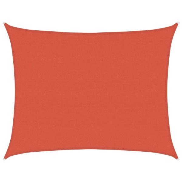 Sonnensegel 160 g/m² Terrakottarot 6x8 m HDPE