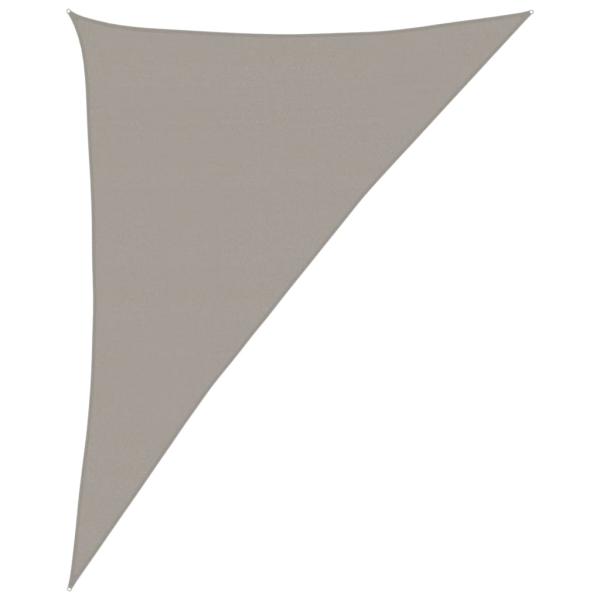 Sonnensegel 160 g/m² Dreieckig Hellgrau 4x5x6,8 m HDPE