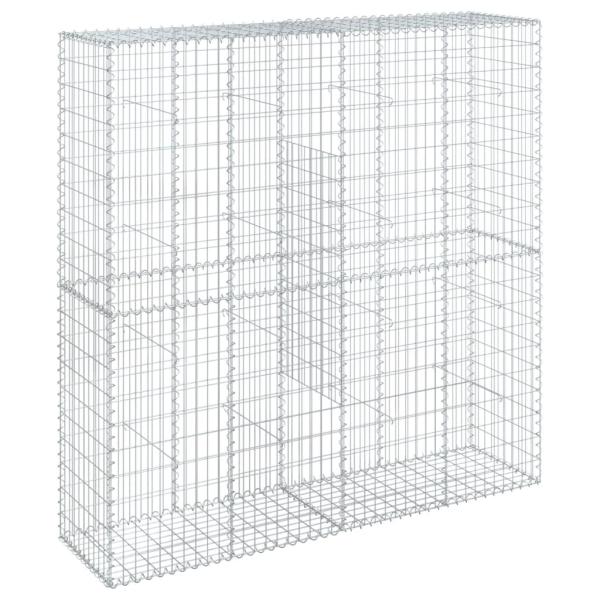Gabione mit Deckel 200x50x200 cm Verzinktes Eisen