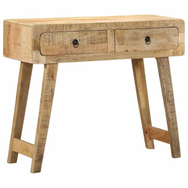 Konsolentisch 90x32x75 cm Raues Massivholz Mango