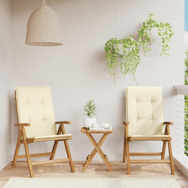 ARDEBO.de - Klappstühle mit Kissen, 2 Stück, Massivholz Teak