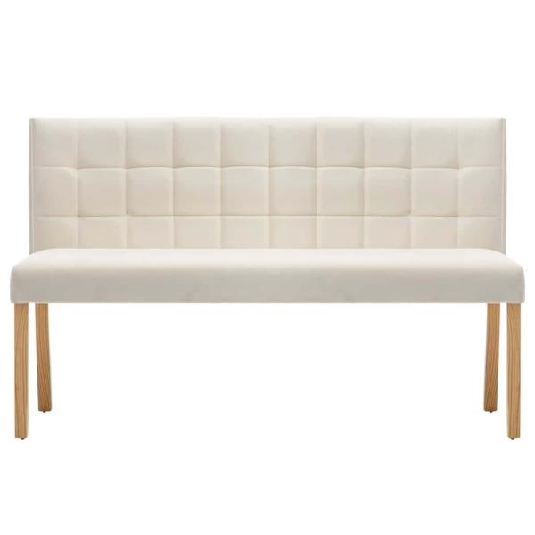 Bank 140 cm Creme Samt