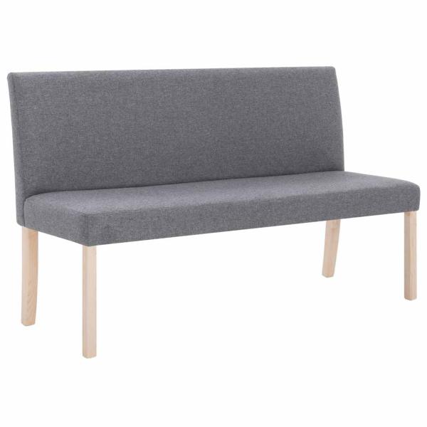 Sitzbank 139,5 cm Hellgrau Polyester