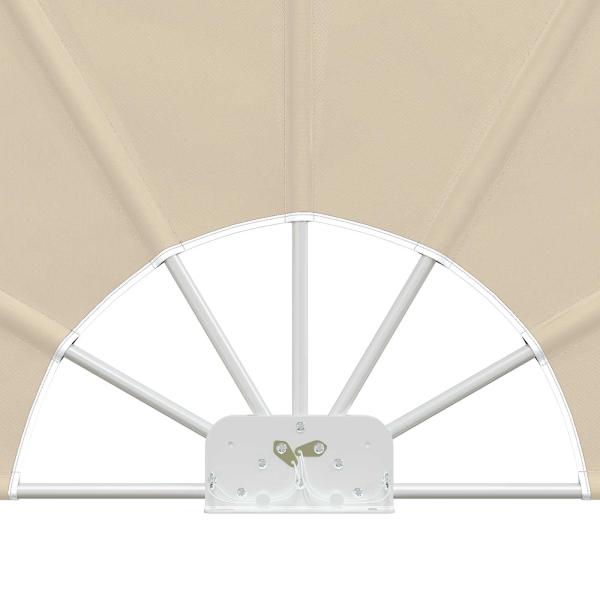 Faltbarer Terrassen-Seitenfächer Creme 200 cm