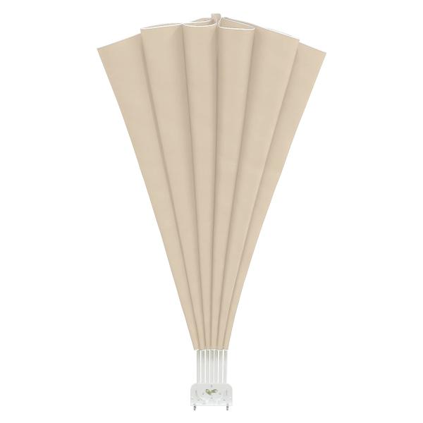 Faltbarer Terrassen-Seitenfächer Creme 200 cm
