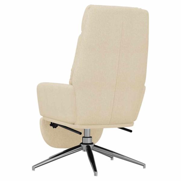 Relaxsessel mit Fußteil Creme Stoff