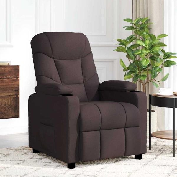 ARDEBO.de - Massagesessel Dunkelbraun Stoff