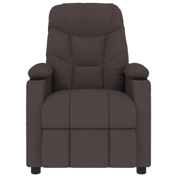 Massagesessel Dunkelbraun Stoff