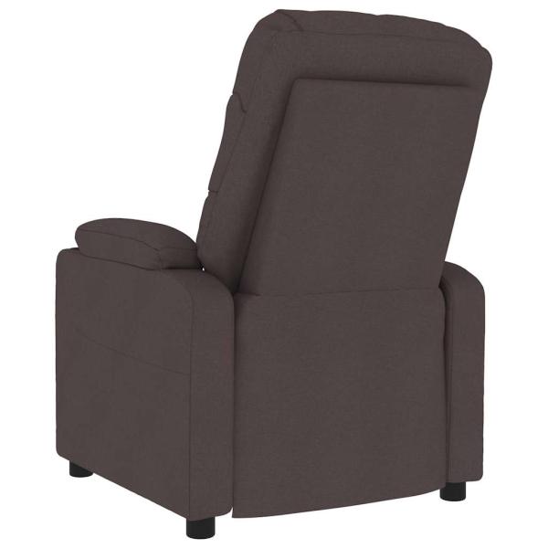 Massagesessel Dunkelbraun Stoff