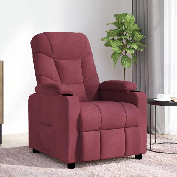ARDEBO.de - Massagesessel Weinrot Stoff