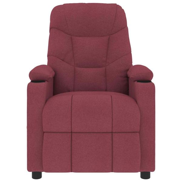 Massagesessel Weinrot Stoff