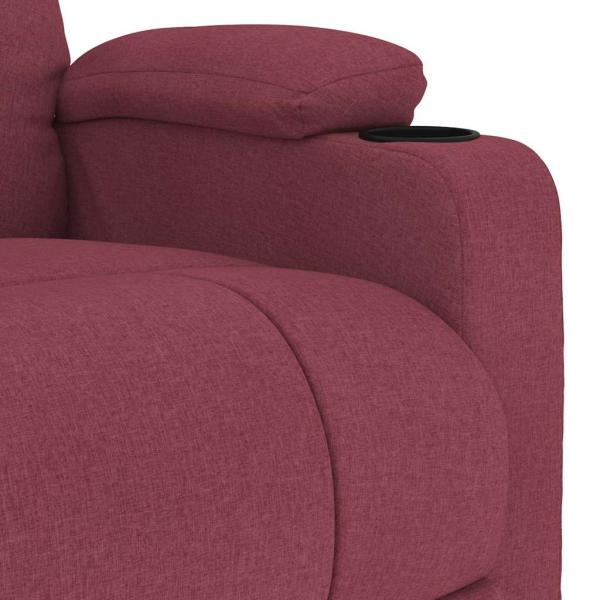 Massagesessel Weinrot Stoff