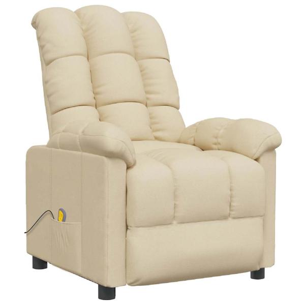 Massagesessel Creme Stoff