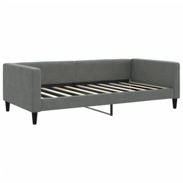 Tagesbett Dunkelgrau 100x190 cm Stoff