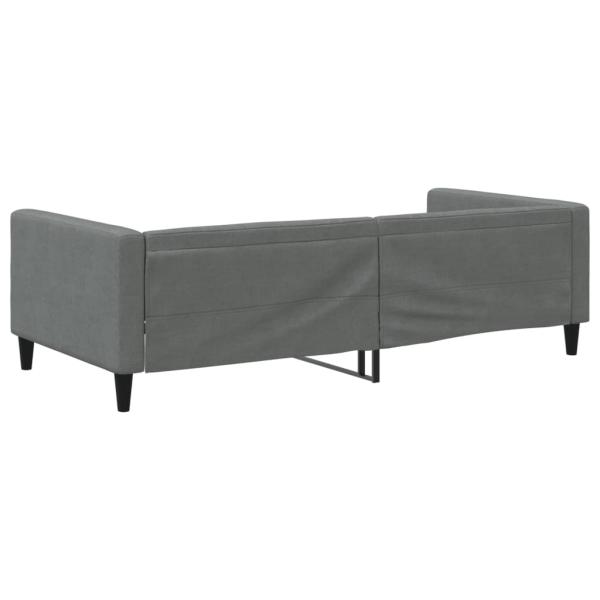 Tagesbett Dunkelgrau 100x190 cm Stoff