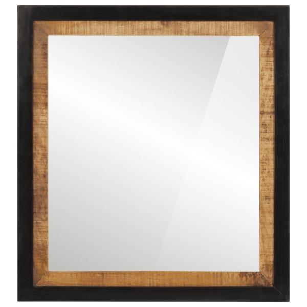 ARDEBO.de - Badspiegel 55x1x60 cm Glas und Massivholz Mango