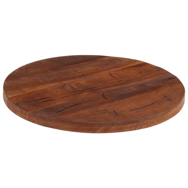 Tischplatte Ø 50x3,8 cm Rund Altholz Massiv